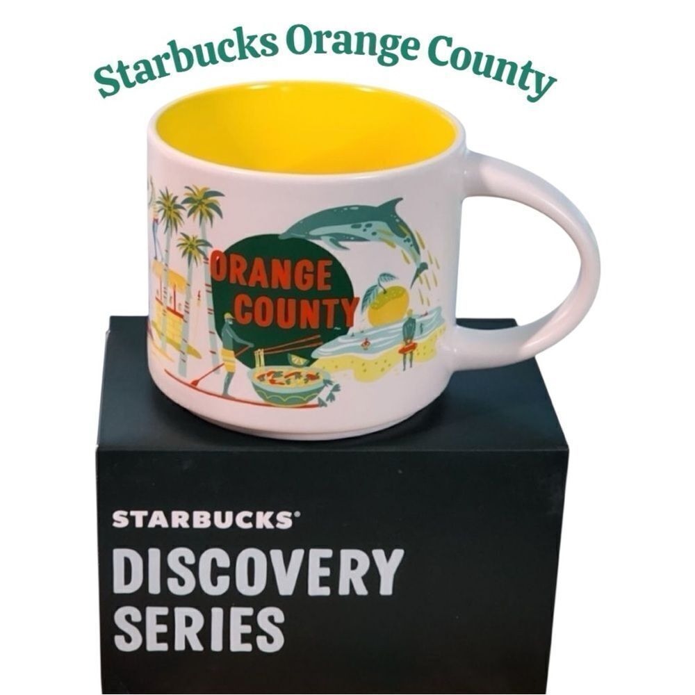 Starbucks Orange County Discovery Series Full Size 14 oz. Ceramic Mug NIB